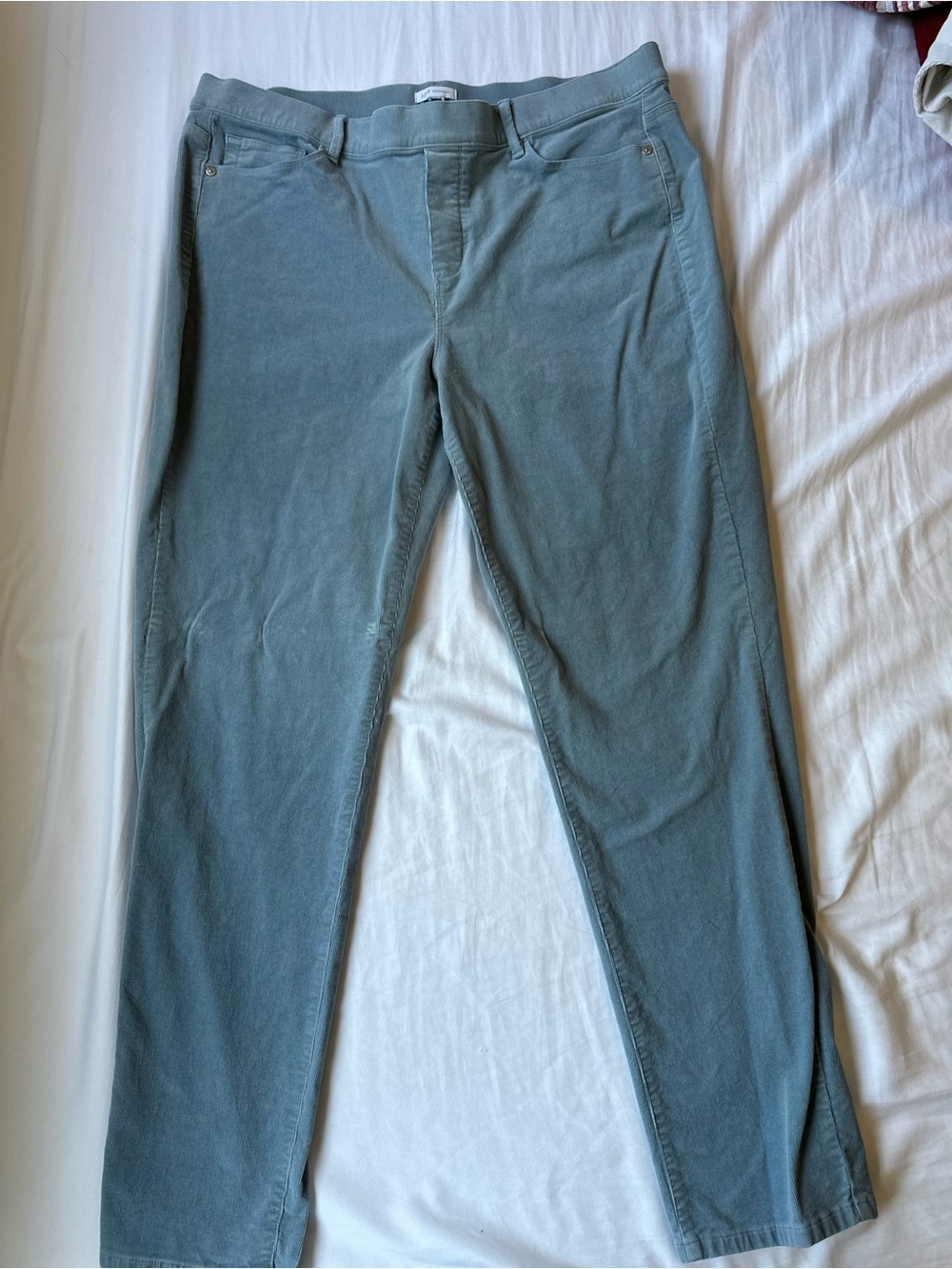 Casual Straight-Leg Pants in Slate Blue
